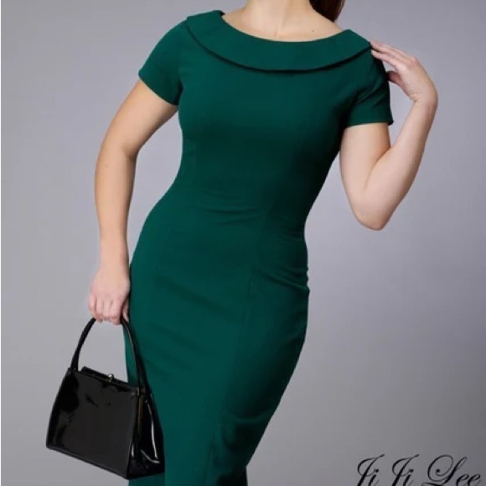 Heart My Closet Green Pencil Dress
